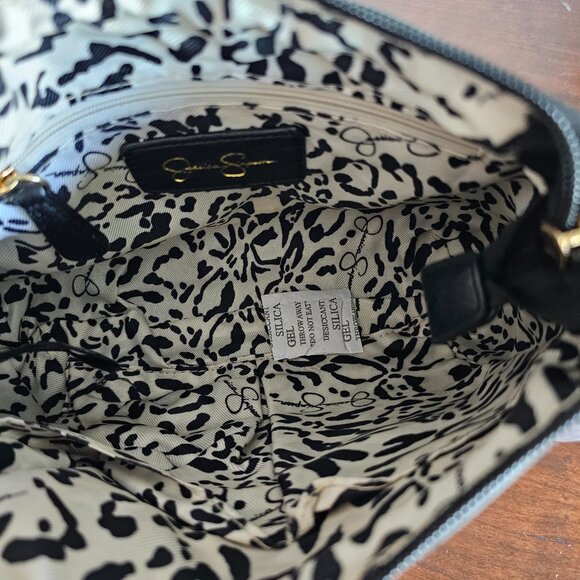 Jessica Simpson Jaclyn Crossbody Bag BLACK Meteorite New - Picture 5 of 5